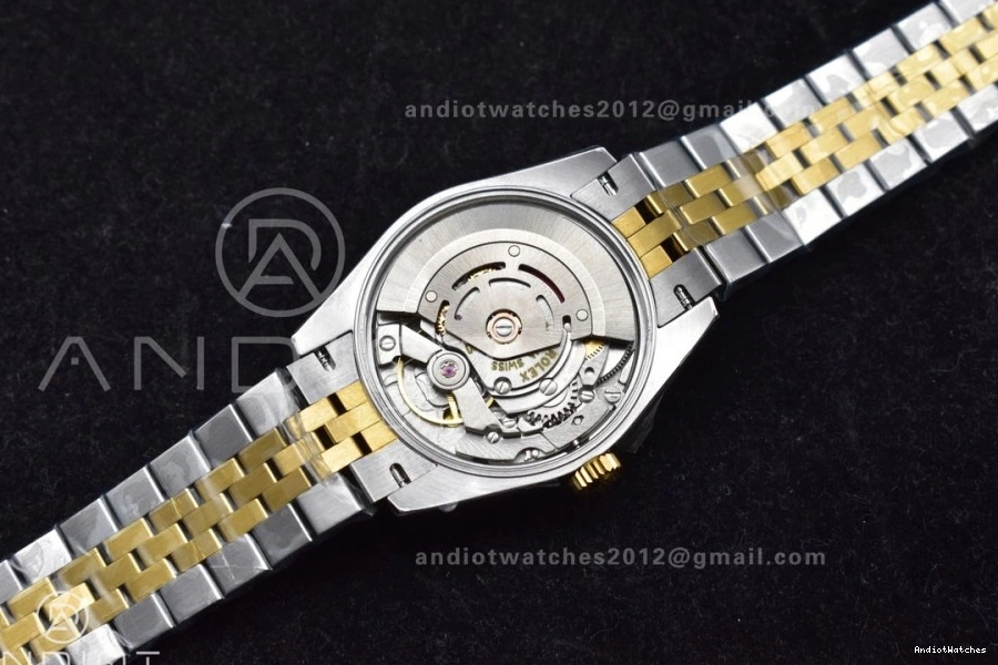 550 White DateJust 316L Roman GSF 31 Lightweight YG 278271 Bracelet Markers Steel President on Ladies Dial 1009